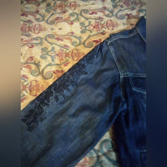 Artful Dodger (DEATH OF A CRAFTSMAN) Raw Blue Embroidered Denim Jacket Men's 2XL - Picture 3 of 16